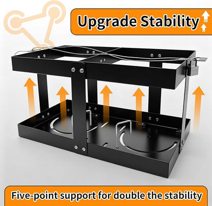 Fuel Jug Holder Gas Can Rack for Trailer, 5 Reinforced Supports Fits Two 5 - Image 3
