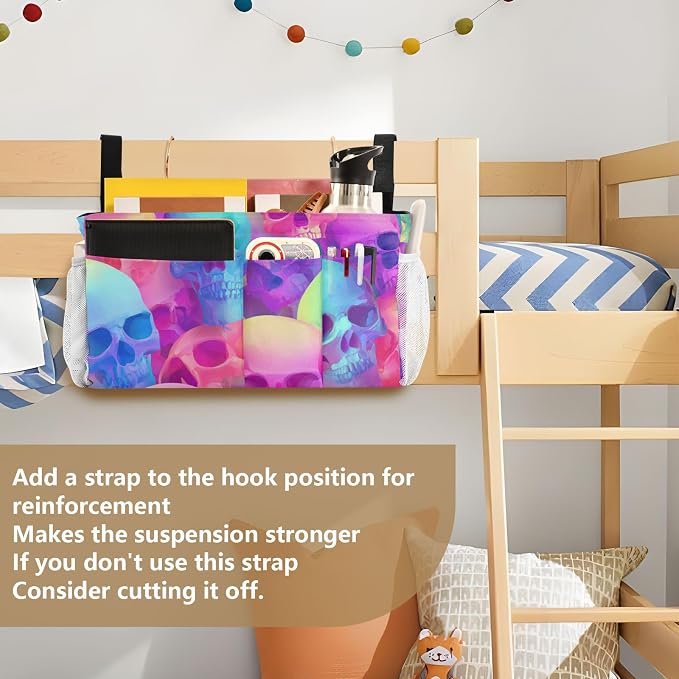 Gradient Multicolored Skulls Bedside Caddy - Image 6