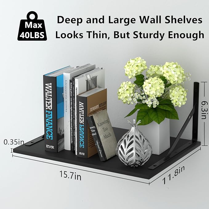 Deep Floating Wall Shelves - Image 3
