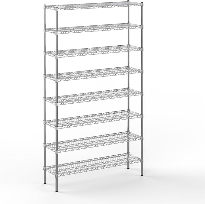 14" Deep x 48" Wide x 86" Height Wire Shelving Kit | 8-Tier | NSF Commercial by Regal+Altair