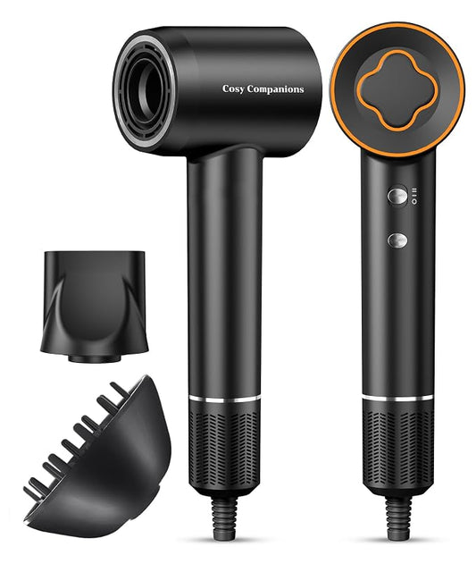 Hair Dryer, 150000 RPM High-Speed Brushless Motor Negative Ionic Blow Dryer by CosyCompanions
