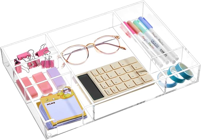 Acrylic Drawer Organizer Clear Desk Drawer Organizer Trays by Briwooody