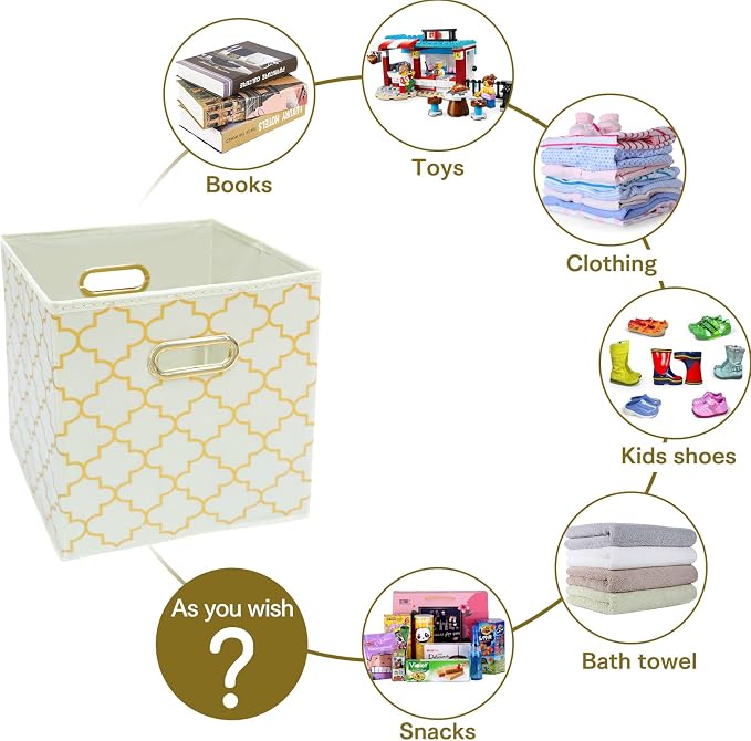 Fabric Cloth Storage Bins, Fabric Cube Organizer - Image 3