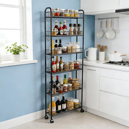 6in 6 Tier Slim Storage Cart - Image 7