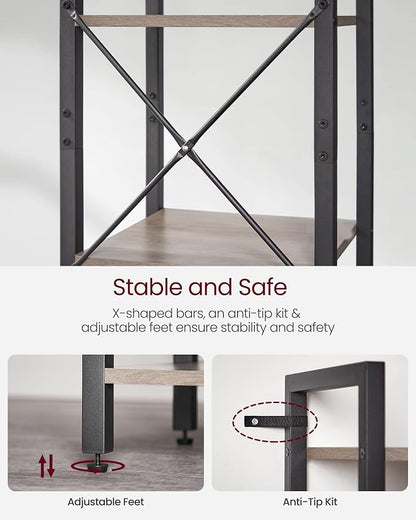 VASAGLE 6-Tier Bookshelf, Bookcase - Image 4