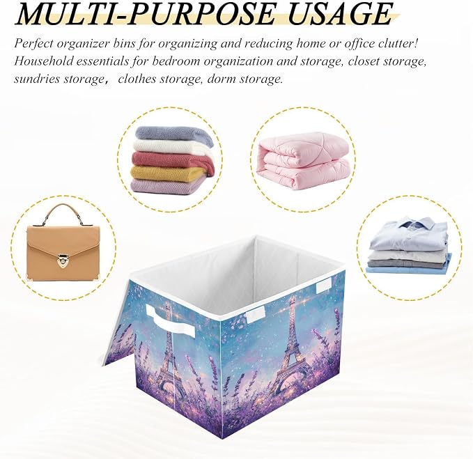 Storage Bins with Lids Storage Containers Storage Box with Handles Storage - Image 5