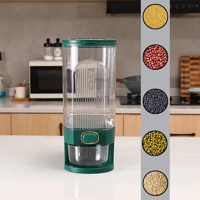 Sooyee Clear Rice Dispenser, Large Grain Container Storage - Image 6