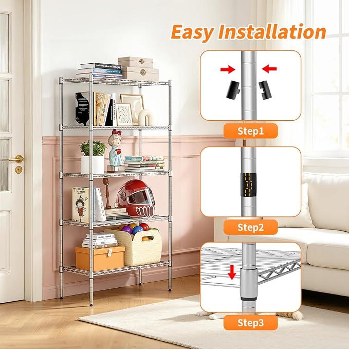 BestOffice | 5-Tier Wire Storage Shelves - Image 5