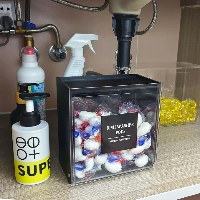 Laundry Pods Container, Acrylic Wall Mounted Organizer - Image 4