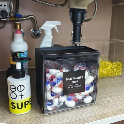 Laundry Pods Container, Acrylic Wall Mounted Organizer - Image 4