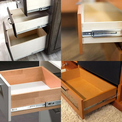 12 Inch Drawer Slides, 0.7" Wide, Ball Bearing, Two Way Slide Track Rail - Image 6