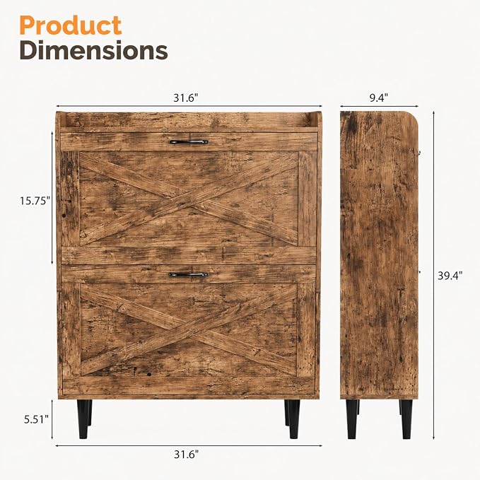 VINGLI Shoe Storage Cabinet for Entryway - Image 2