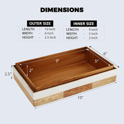 Handicrafts Home White Decorative Storage Box - Image 2