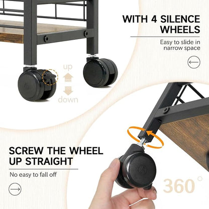 LASZOLA Slim Storage Cart Narrow Shelving Unit - Image 6