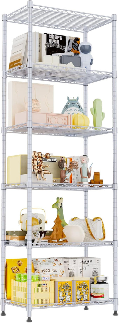 REGILLER 6 Wire Shelving Steel Storage Rack Adjustable Unit Shelves - Image 9