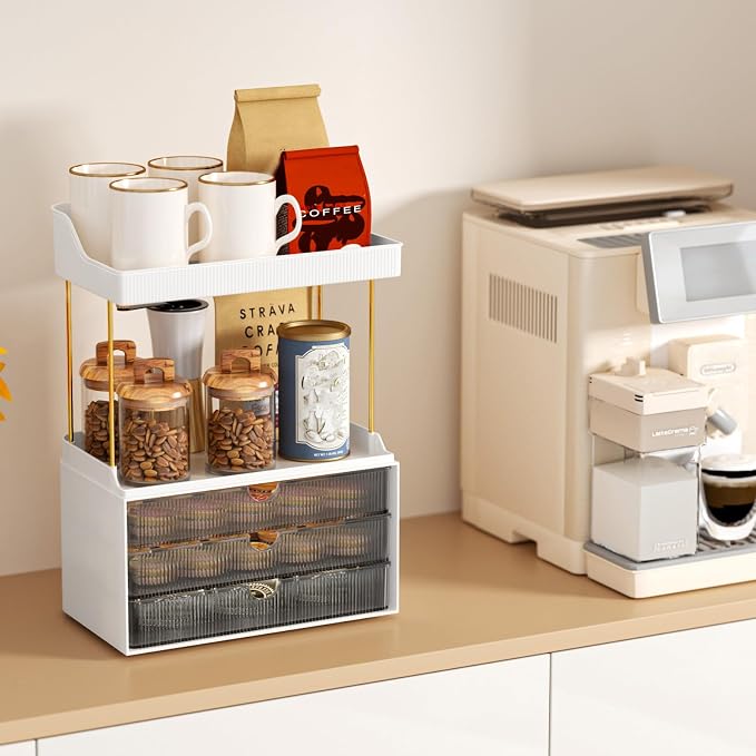 Strong 3 Drawers Bathroom Counter Organizer, 5 Tier Makeup Organizer, Versatile - Image 4