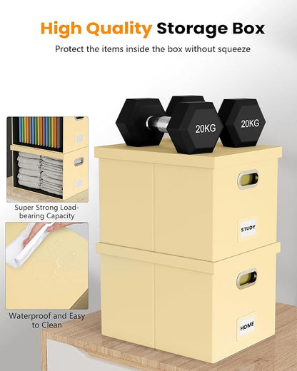 2 Pack File Storage Organizer Box, Portable Document Box - Image 5