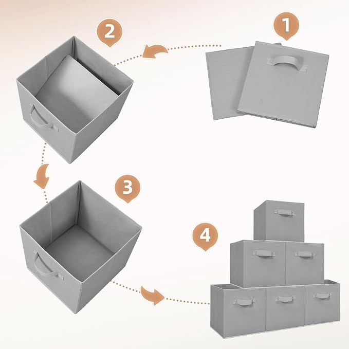 Storage Cubes - STORAGE MANIAC, 11 Inch Collapsible Storage Bins - Image 6