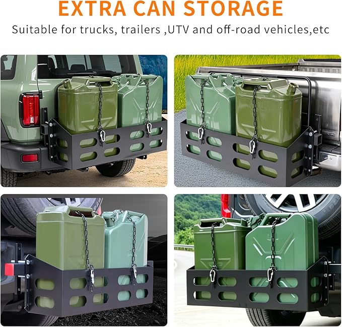 Dual Jerry Gas Cans Holder Rack - Image 5