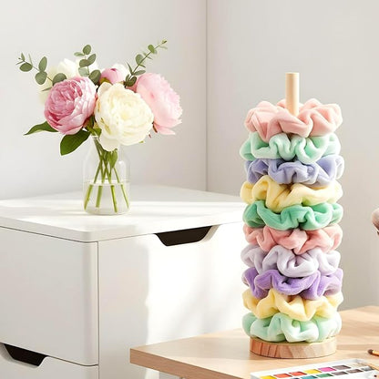 2 Pcs Scrunchie Holder Stand Hair Tie Organizer Vertical 15-20 Scrunchies Hairs - Image 6