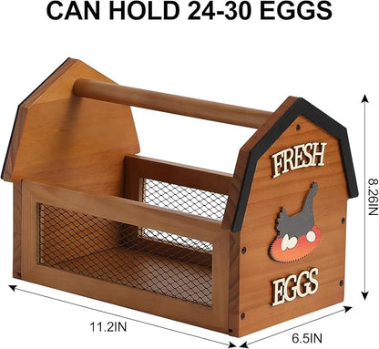 Wood Farmhouse Egg Collecting Basket - Image 2