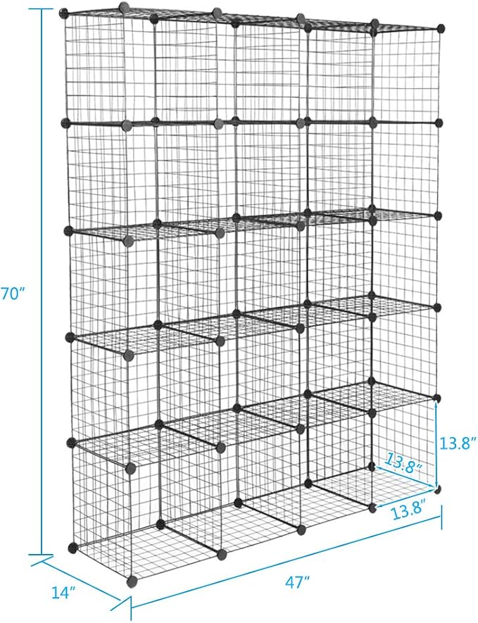 20 - Cube Organizer: Wire Cube Storage - Image 2