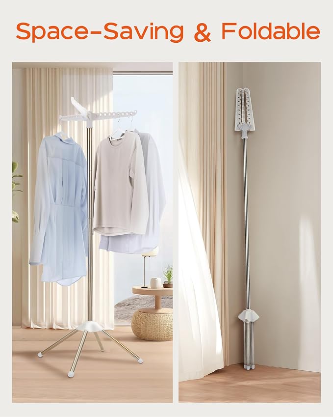 CASAMAYA Clothes Drying Rack Foldable, 59 inch Tripod Laundry Drying Rack Indoor - Image 3