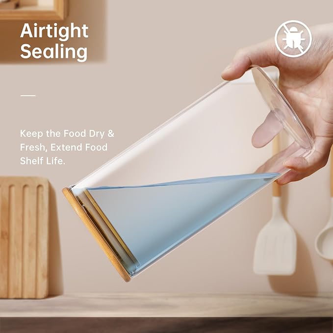 Extra Large Square Glass Flour & Sugar Storage Containers - Image 4