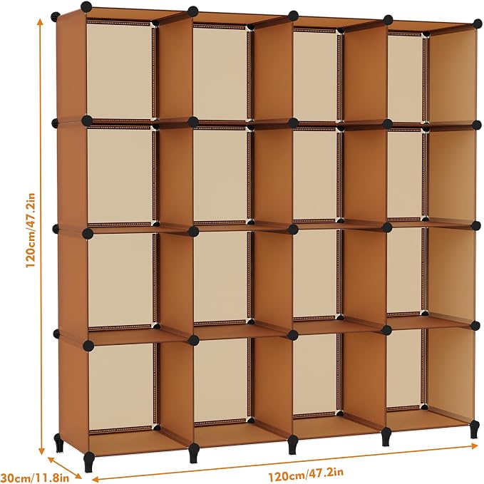HOMIDEC Cube Storage Organizer 16-Cube Storage Shelf, Closet Organizer - Image 3