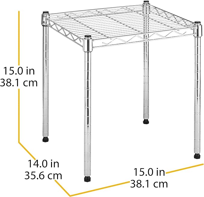 Whitmor 1 Tier Supreme Stacking Shelving Unit, Wire Metal Home Storage Organizer - Image 3