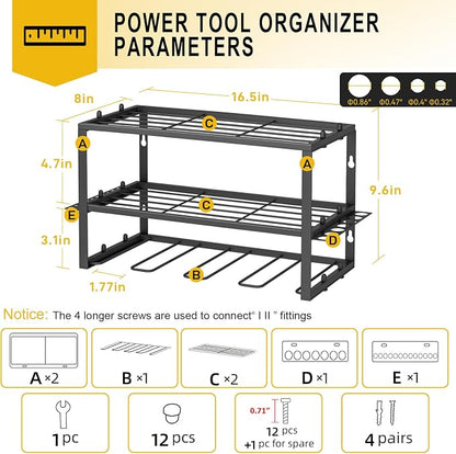 Spacecare Power Tool Organizer- Power Drill Tool Holder- Heavy Duty Tool Shelf - Image 2