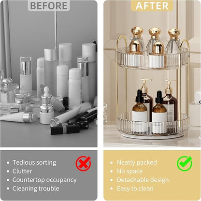 360° Rotating Makeup Organizer for Vanity - Image 4
