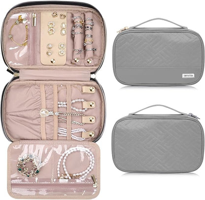Jewelry Travel Case Organizer for Necklaces, Soft Sided by TBTOTRA
