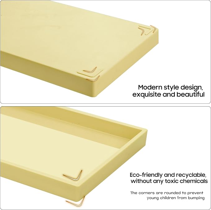 Vanity and Bathroom Tray, 9.8" ABS Countertop Organizer, Waterproof Vanity Tray - Image 6
