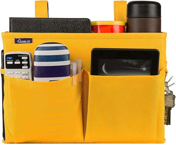 Surblue Bedside Caddy Hanging Bed Organizer Storage Bag Pocket - Image 4