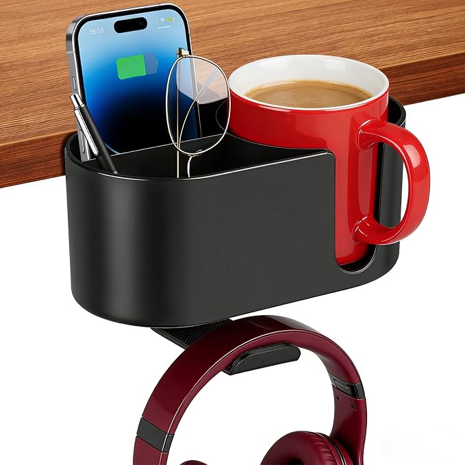 MYITYARD 4 in 1 Desk Cup Holder, Clamp On Drink Holder by MYITYARD