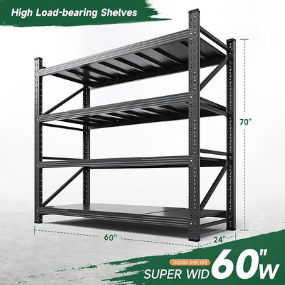 Letaya 4000LBS Storage Shelves Heavy Duty, 4 Tier Adjustable Utility Rack Shelf - Image 2