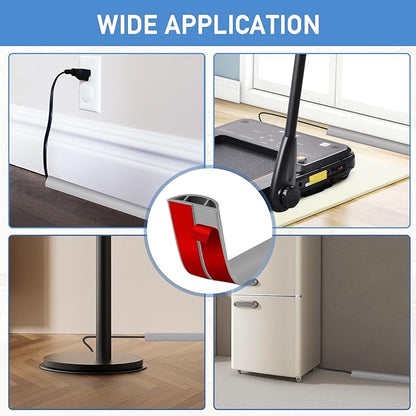 Floor Cord Cover Self Adhesive Cord Hider Floor Extension Cord Covers - Image 6