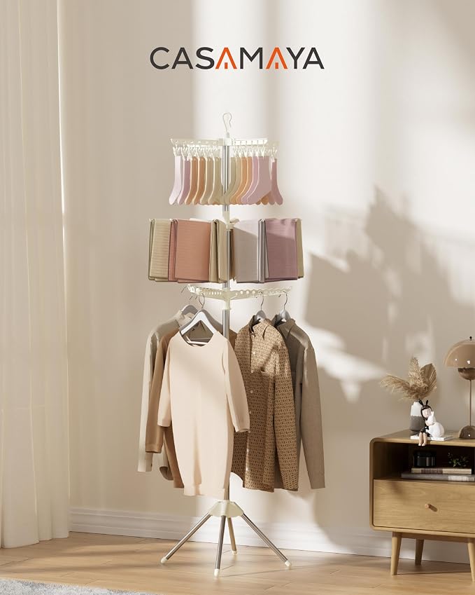 CASAMAYA Clothes Drying Rack Foldable, 79.5 inch 3 Tier Laundry Drying Rack - Image 8