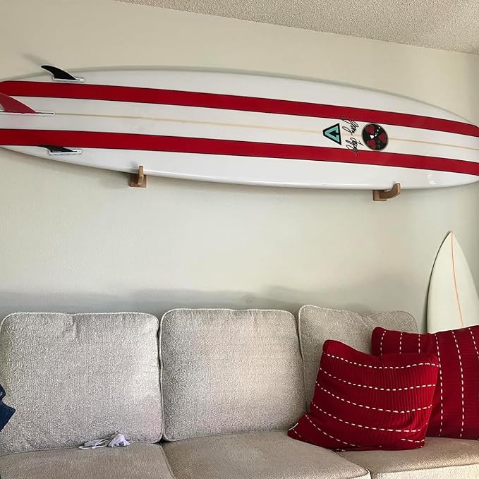 Surfboard Wall Mount Racks Sturdy Surf Board Wall Hangers Suitable - Image 6