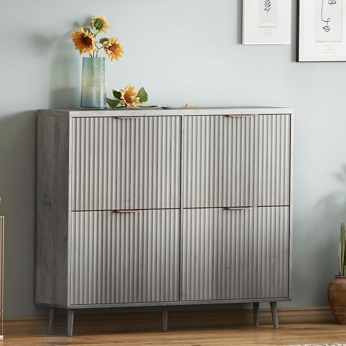 Shoe Cabinet Storage, Modern Freestanding Organizer - Image 7