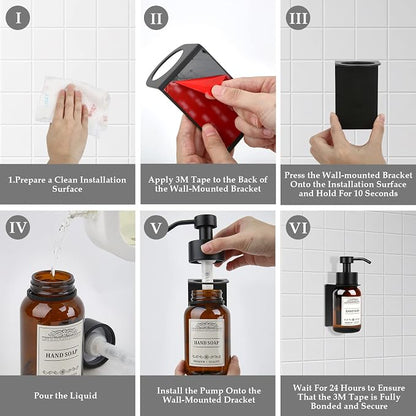 8.5oz Glass Soap Dispenser 2 Pack - Image 5