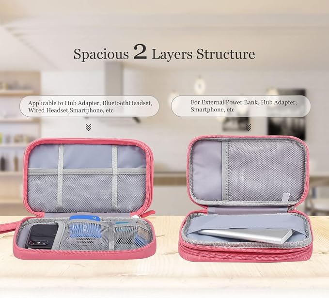 CAOODKDK Electronic Organizer Travel USB Cable Accessories Bag/Case, Waterproof - Image 5