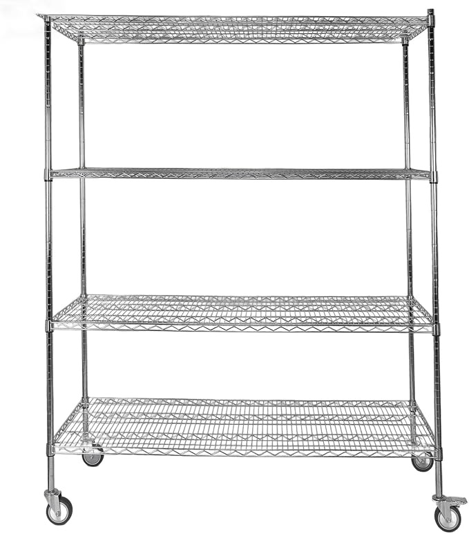 5-Tier 70.87x59.76x23.98in Heavy Duty Steel Storage Rack Each Layer Support - Image 2