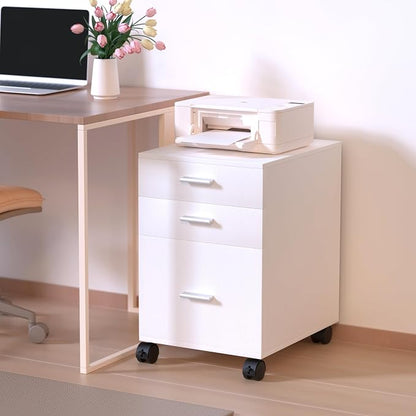 3 Drawer Mobile File Cabinet on Wheels, Classroom Organization, Printer Stand - Image 2
