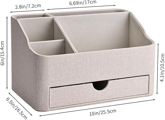 KINGFOM Desk Organizer with Drawer, Desk Organizer and Accessories 5 - Image 3