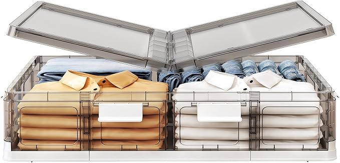 Kitstorack Clear Plastic Under Bed Storage Containers Bins by Kitstorack