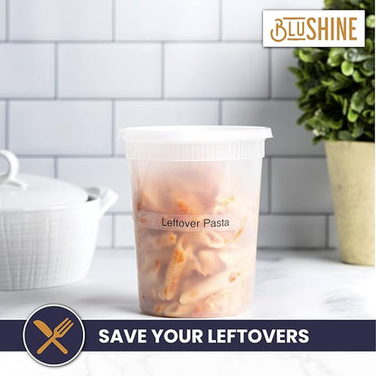32 oz. Plastic Deli Food Storage Containers - Image 3