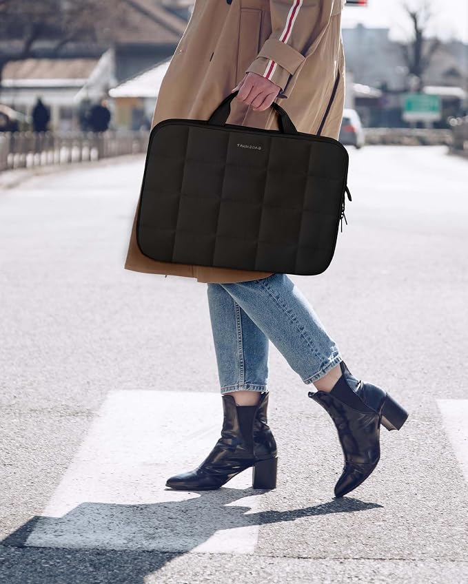 BAGSMART Laptop Case with Handle, Puffy Laptop Sleeve Bag - Image 3