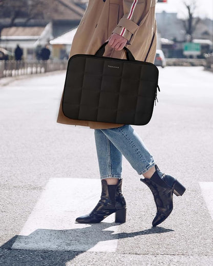 BAGSMART Laptop Case with Handle, Puffy Laptop Sleeve Bag - Image 3
